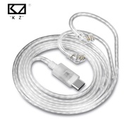 KZ Earphones Type-c 2PIN Cables Silver Plated Upgrade Cable Headphones Wire for KZ ZSN PRO ZS10PRO 2
