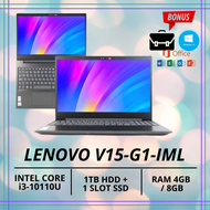 PROMO LAPTOP BARU LENOVO V15-G1 15IML / Intel Core i3 Gen 10 / RAM 4GB - 8GB / 1TB HDD (BISA DITAMBAH SSD) / 15.6" HD TN / FREE TAS