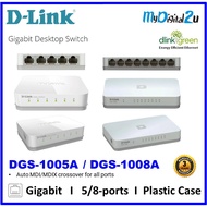 D-LINK DGS-1005A 5-Ports / DGS-1008A 8-Ports  Gigabit Ethernet Desktop Network Switch in Plastic Cas