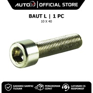 L Bolt 10x40 L8 Key Pitch 1.25 M10x40 P 1.25 Bolt Silver