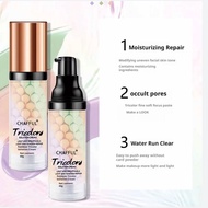 Three-color Primer Color Correction Primer Even Skin Moisturizing And Brightening Base Cosmetic C7i4