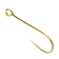 Big Thing Fish Hook Fishing Gear Sea Rod Fishing Gear Sea Hook Fushou Fish Hook Tube with Golden Sleeve Fish Hook with Ring Eyes Perforated Barbed Long Handle Imported Bulk Carbon Steel Crucian Carp Hook Meal White Strip Horse Mouth Hook