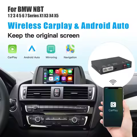 Wireless CarPlay Android Auto for BMW NBT CIC System 1 2 3 4 5 6 7 Series X1 X3 X4 X5 X6 MINI E60 E8