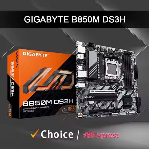 GIGABYTE New B850M DS3H 8+2+2 power supply Micro-ATX AMD B850 DDR5 192GB 8200 (OC) MHz M.2 Socket AM