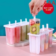 4-Cavity Ice Cream Popsicle Mold - DIY Homemade Summer Treat Maker for Kids