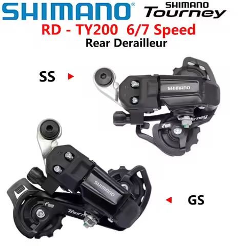 SHIMANO TOURNEY RD TY200 GS SS 6S 7S 6 Speed 7 Speed Rear Derailleur MTB Bicycle Part RD-TY200