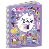 Land of Cats Sticker + Coloring Book (300+ Cat Stickers for Kids & 8 Scenes) by Cupkin - Side by Sid