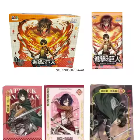 Genuine Attack on Titan Card Eren Mikasa Armin Erwin Levi Trading Cards Final Battle Collectible Car