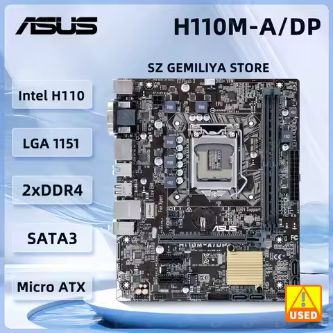 ASUS H110M-A/DP Motherboard LGA 1151 intel H110 DDR4 32GB support Celeron G3900 i3-6300 7100 6500 cp