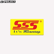 SSS Racing Sticker Glossy Lamination Waterproof 7 cm Single Motorcycle Sticker