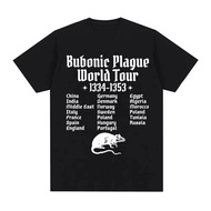Men's Cotton Shirt 1 Graphic Bubonic Plague Y2k World Tour 2026 Gothic Hip Hop Oversized Short Sleev