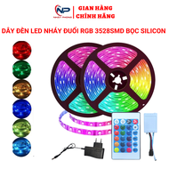 Dây led nháy đuổi SMD3528 RGB 5m bọc silicon cao cấp đèn led trang trí decor phòng có điều khiển