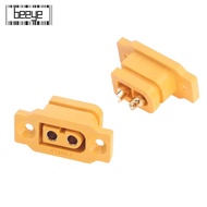 BEEYE 5pcs XT60E Connector, Mountable Plastic XT60E Male Plug,  AMASS RC Drone Accessories Yellow XT