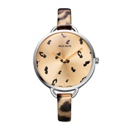 Yulishi Julius ใหม่เอี่ยมนาฬิกาผู้หญิงย้อนยุค254ของขวัญสำหรับนักเรียนแฟชั่นลายเสือดาว