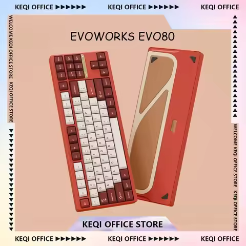 EvoWorks EVO80 Mechanical Keyboards Aluminium Alloy QMK/VIA Hot Swap Tri Mode Wireless Bluetooth Cus