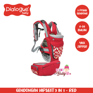 Dialogue Baby Super Hipseat Carrier 9-In-1 Gendongan Depan Bayi Berry Baby