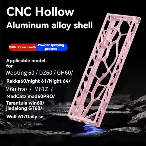 H60 Hollow Aluminum Keyboard Case Shell for Wooting 60/HE+ 60% Keys Layouts for Mad 60/Pro DZ60 GH60