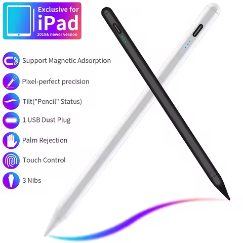 For iPad 2018-2023 USB-C Stylus Pen Tablet Touch Pen With Power Display for iPad Pro 2/3/4rd iPad ai