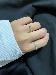 輕珠寶 純手工 天然石 戒指 手串 橄欖石 綠松石 藍月光 磷灰石 925 純銀 戒指
