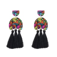 Colorful aboriginal earrings