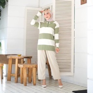 PREMIUM KNITTED TOP FOR WOMEN WITH STRIPED MOTIF FOR WOMEN STRIPED KNITTED TOP FOR BUSUI JOYA SWEATE