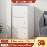 3 Tier Bookshelf with Doors/Multipurpose Shelf/Rak Buku 3 Tingkat/Home Furniture/Wood Shelf Book Cab