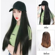 Rambut Palsu Topi baseball wig panjang 60cm