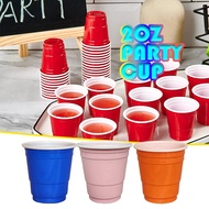 Party Cups Disposable Plastic Cups Shot Glass Food Grade Red Wedding Birthday Beverage Cups