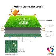 【1M X 25M】假草 25MM VODELL ARTIFICIAL GRASS PREMIUM 4X UV QUALITY FAKE SYNTHETIC ROLL BESAR Karpet Rum