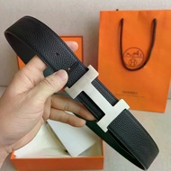 HERMES2424 New Style Genuine Leather Belt First Layer Cowhide Letter Belt