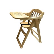 Solid Wood Dining Chair Baby Dining Seat Children Dining Table and Chair Hotel Commercial Home Dining Chair Baby Chair Foldable
