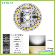 SFAJAI 1Pc ใหม่ วอร์มไวท์/ขาว 15W 12W 9W 7W 6W 5W 3W AC220V หลอดไฟ ถั่ว ชิป LED 2835 SMD จานไฟ