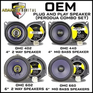 Adams Digital / Adam Digital OEM Car Speaker Kereta Plug and Play Front and Rear For Perodua Myvi At