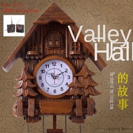 Silent Cuckoo Clock Imitation Wood Timekeeping Wall Clock Window Wall Clock Out Qiaohu Wall Clock Creative Creative Cuckoo Living Room Art