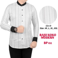 Batik Men Collar Koko Slim Fit Bp 02 | BATIK PRIA KERAH KOKO SLIM FIT BP 02