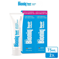 貝歐尼Bioniq 專業修護 修復琺瑯質牙膏 75ml (二入組)