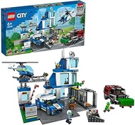 LEGO City Police Station 60316 Building Kit for Kids aged 6+, with a Helicopter, Patrol Vehicle and 