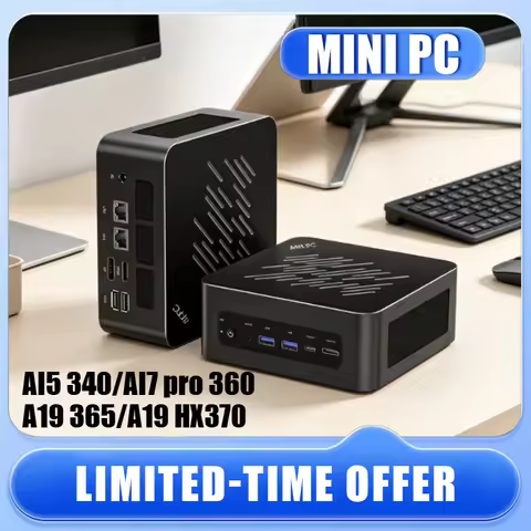 Ryzen AI5 340/AI7 pro 360/AI9 365/AI9 HX370 Mini PC Gaming Desktop PC Triple Display WiFi6E BT5.2 Du