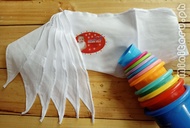 Lucky CJ Newborn Baby Clothes Bigkis Triangular Belly Binder XL 12pcs. Cotton-Perlin Fabric