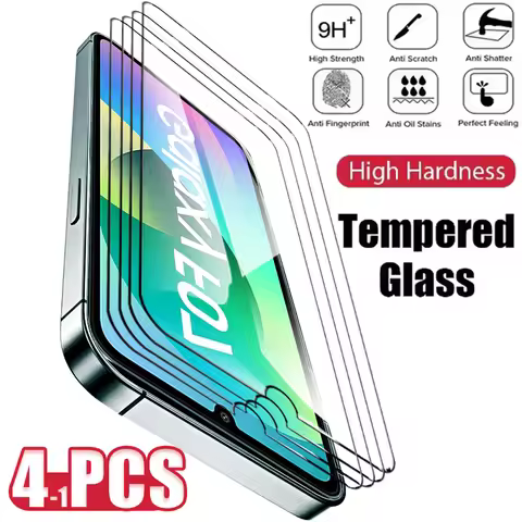 1-4PCS Tempered Glass For Samsung Galaxy F07 F17 F36 F56 F16 F06 5G F05 F55 F15 F34 F54 F14 4G F04 F