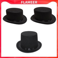 [FlameerMY] Felt Top Hat Formal Costume Hats Adults Unisex Magician Hat Funky Jazz Hat Fedoras Party