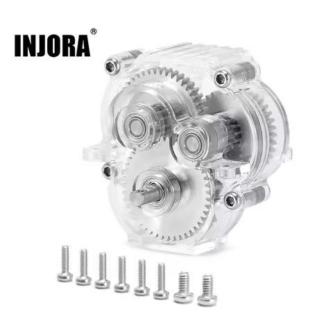 INJORA Acrylic Complete Transmission for 1/18 RC Crawler TRX4M Upgrade