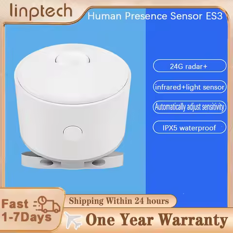 Linptech Smart Human Body Presence Sensor ES3 6M 180° 24G Radar+Infrared +Light Sensor Three In One