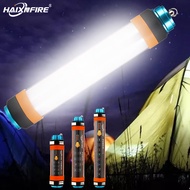 Haixnfire LED โคมไฟตั้งแคมป์กับแม่เหล็กเต็นท์แสง USB ไฟฉุกเฉินกลางแจ้งแสงไฟฉายไล่ยุง