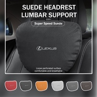 Car Dedicated Headrest Neck Pillow With Decoration Suede Memory Foam For Lexus GX470 LS400 LX470 LX570 RC350 UX250h ES350 RX450h