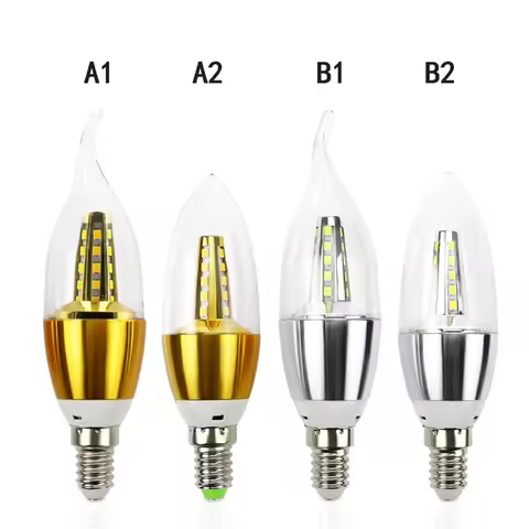 E14 LED Candle Bulb Light Energy Saving Lamp 220V 7W 9W 12W E14 Bombilla Lampara Chandelier Home Dec
