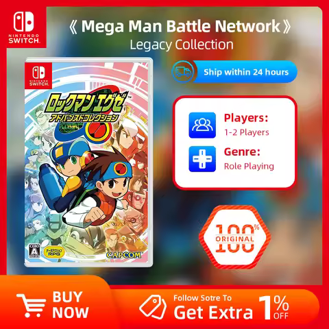 Nintendo Switch Game - Mega Man Battle Network - Legacy Collection - Physics Game Ink Cartridge