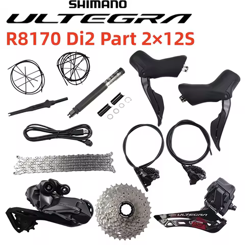 Shimano Ultegra R8170 Di2 Groupset 2x12S R8170 Brake R8150 FD RD R8100 Cassette M8100 Chain No Crank
