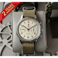 Classic Reissue Pilot Seagull 1963 ST1901 Chronograph Waterproof NATO Nylon Casual Men's Watch