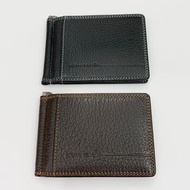 🇫🇷💵 Pierre Cardin 法國牛皮美式簡約超薄銀紙夾款男裝短款銀包 France Leather Simple Banknote Money Clip Wallet in Black / B